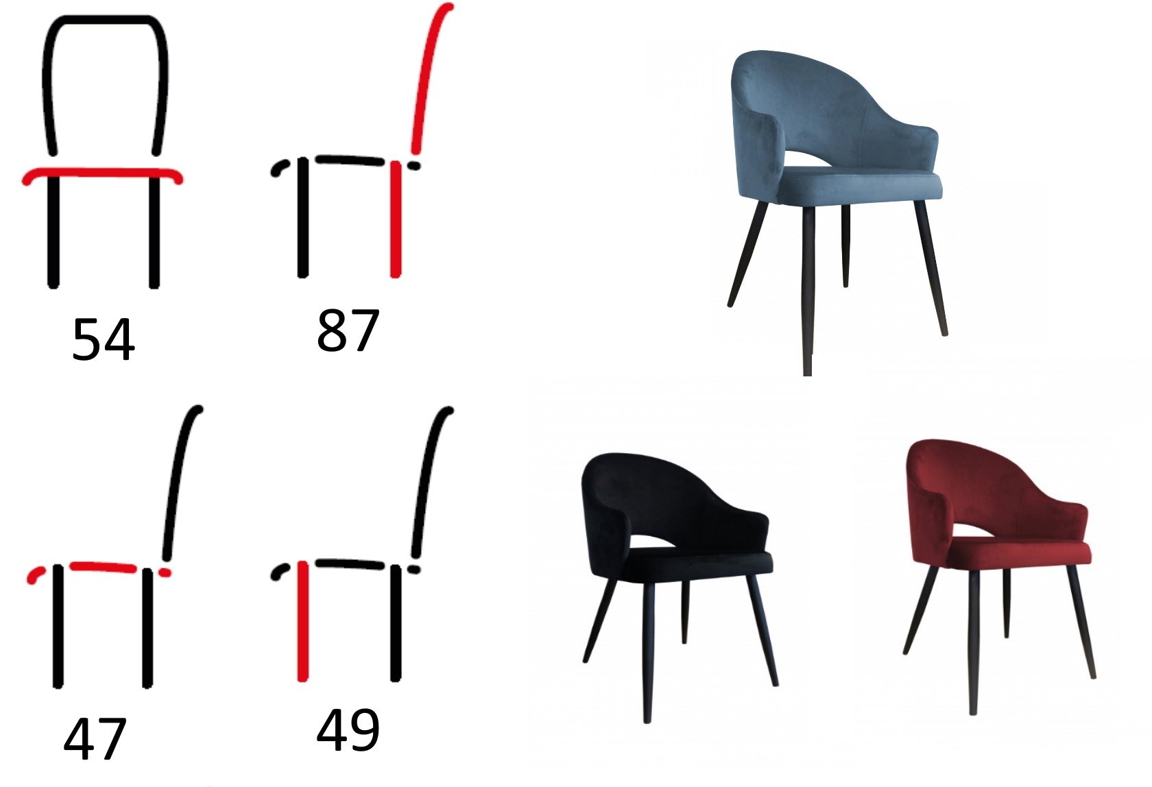 krzesło-do-salonu-jadalni-velvet-nowoczesne-wymiary